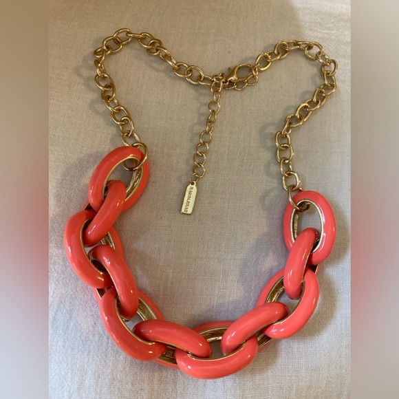 Baublebar Orange‎ Chain Link Chunky Necklace Vibrant - Picture 1 of 6